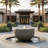 Round Bowl LED Outdoor Bubble Fountain - Gray-1345597753-1345597759