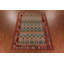 Tapis oriental en laine à motif treillis Kilim 9 x 12