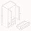 2 Door 2 Drawer Wardrobe with Hanging Rail & Storage Drawers Modern Bedroom Clothes Storage Cabinet-1373345449