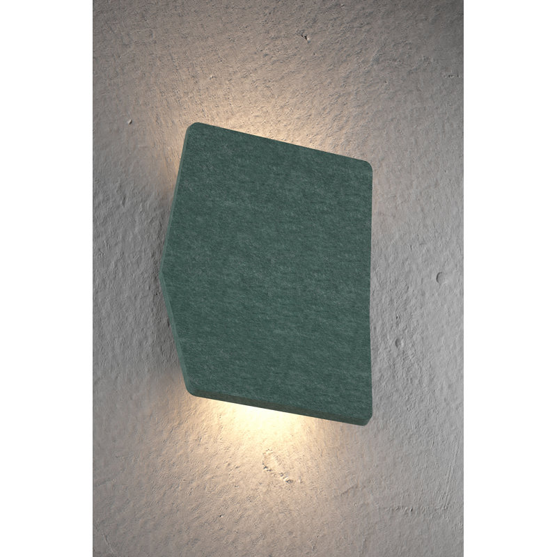 Hush LED Flush Mounted Sconce, Green, 10.6" H x 9.1" W x 3.75" D