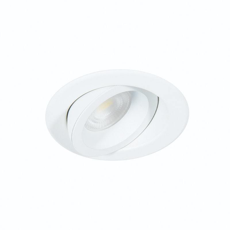 Ensemble de 6 ampoules encastrées réglables à DEL Lotos 5 lumières, Blanc, Ensemble de 6, Non classé au feu