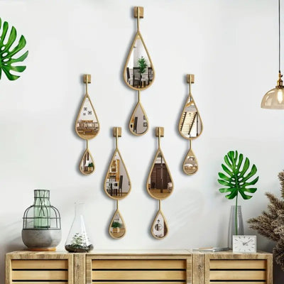 Ensemble de 5 miroirs décoratifs Golden