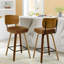 26" Swivel Upholstered Counter Height Bar Stool-2130976834-2137909068