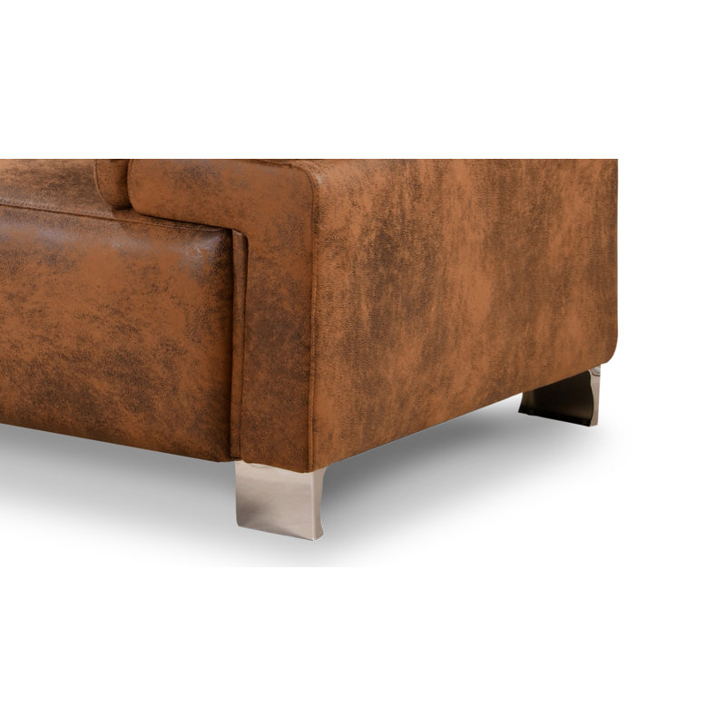 Kulveer 5 Seater Corner Sofa , Left Hand Facing, Brown