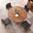 American style solid wood round table-109663271