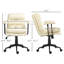 Chaise de bureau en similicuir, chaise de bureau, chaise de bureau avec roulettes pivotantes, hauteur réglable, rembourrage à deux niveaux, gris clair-97791851