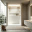 Ensemble de mur de douche en alcôve 60 "x 32" 60 "x 32" avec base de douche blanche-134221320