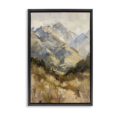  Rugged Valley View Framed Floater Canvas by Petal Prints Design