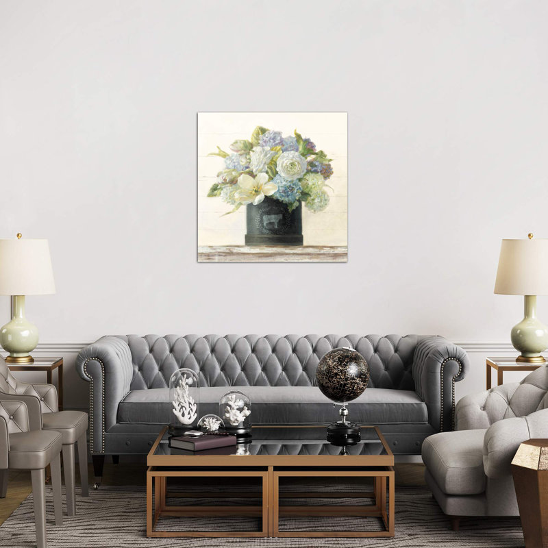 Tulips in Hatbox 1 Piece Wrapped Canvas Wall Art, 93.98 cm H x 93.98 cm W x 1.91 cm D
