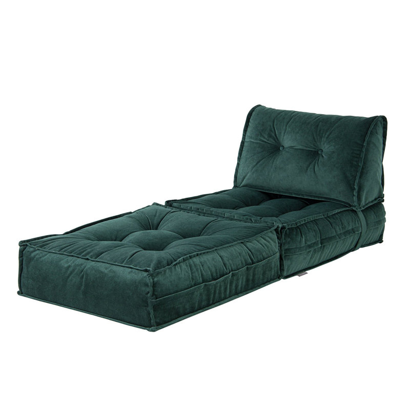 Allinson 65cm Upholstered Futon, Petrol Green