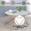 Table basse, plateau en verre givré et finition champagne-2127815148