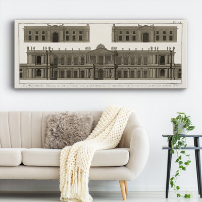 Bâtiments et façades I sur toile