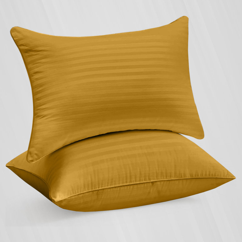 Pack of 2 Soft Microfiber Pillow Covers - Wrinkle-Free, Breathable & Hotel Quality Bedding Essential, Ochre