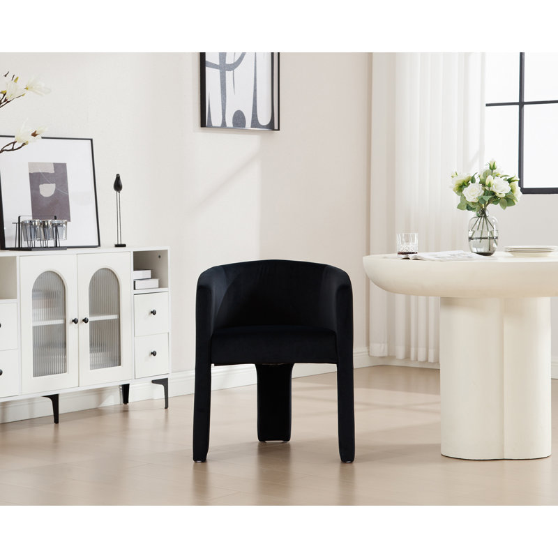 Chaise de baril Modern, Noir / velours