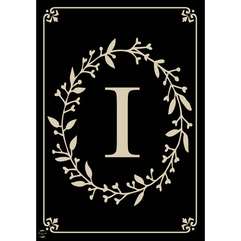  Classic Monogram Letter I Garden Flag