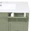 Meuble-lavabo vert 36 po avec trois tiroirs