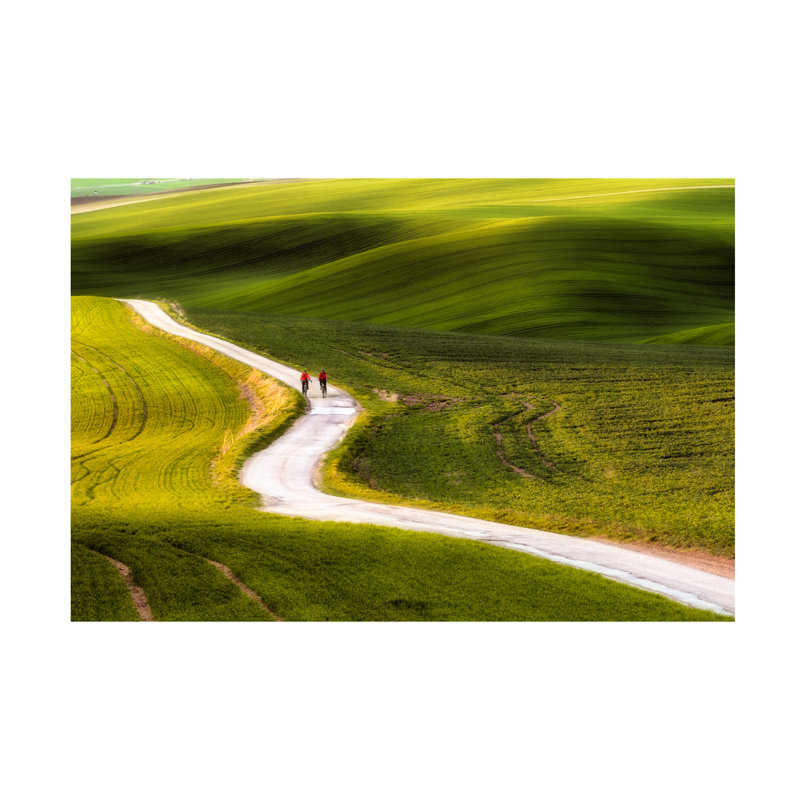 Piotr Krol Cyclists Canvas Art, 30" H x 47" W