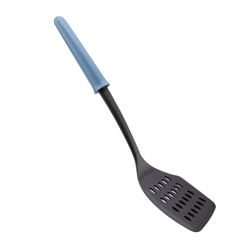 5-Piece Black Polypropylene Kitchen Utensil Set with Ladle and Spoons