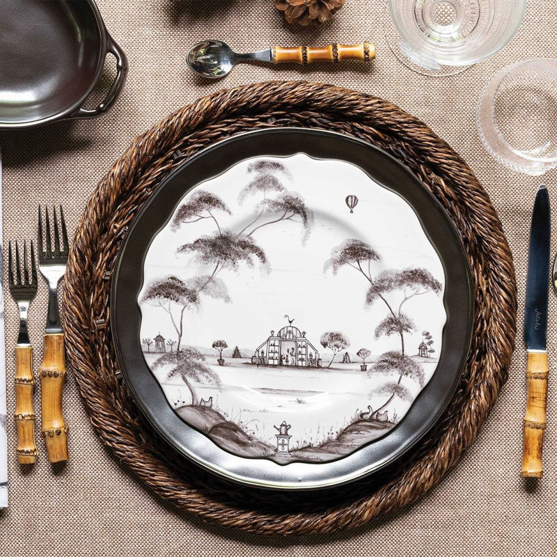 Pewter Stoneware Dinner Plate