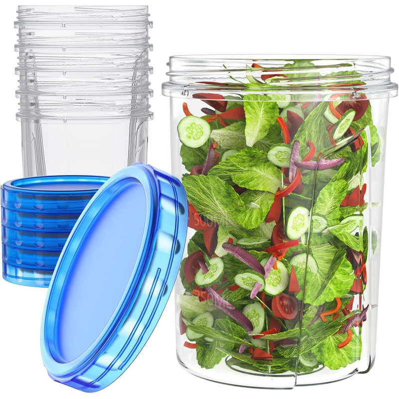 Paquet de 6 contenants de rangement pour congélateur 32 oz