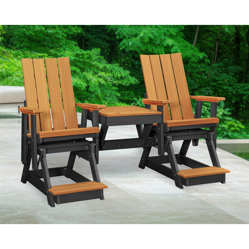 Fauteuil oscillant Brandon, Brun clair / noir