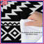 Édredon noir et blanc à motif tribal-131120381
