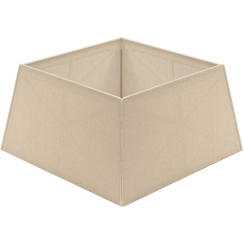Canvas Christmas Tree Skirt, 9" H x 20.5" W x 20.5" D, Ivory