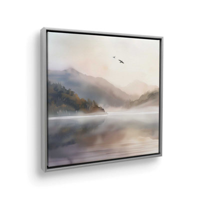 «Feathered Ballet v2», reproduction sur toile dans un cadre en chrome poli