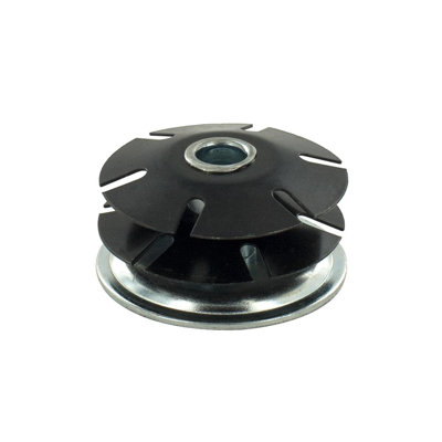 Outwater Industries Double Star Threaded Caster Insert | Heat Treated Steel | Fits 2 Inch Round 16-18 Gauge Tube | THREAD: 3/8-16 | 100 PACK