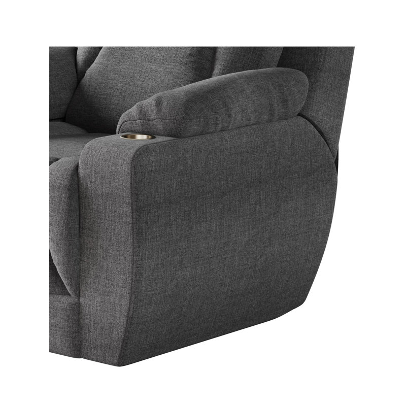 Fauteuil inclinable près du mur pour homme, Microfibre, Gris foncé