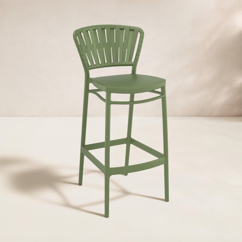 Tabouret de bar d'extérieur Newport, Vert olive, 29.5"