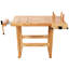 Banc de 40 po pour le travail du bois robuste, charge de 330 lb, poignée ajustable, bois d'hévéa, pour atelier de travail en bois 40 po, poids, idéal pour fabriquer des bijoux dans un espace extérieur