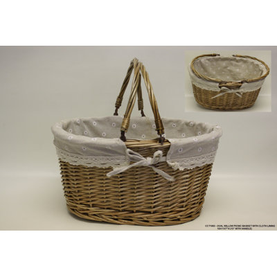 Panier à tressé pour pique-nique ovale willow