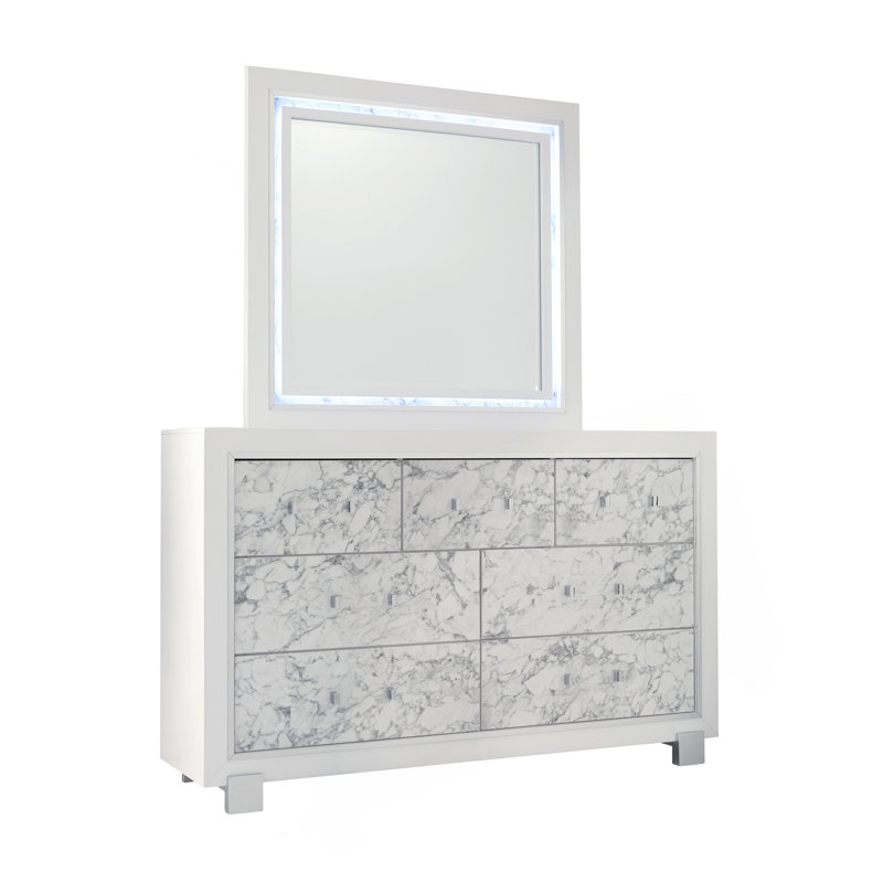 Exquis miroir à DEL avec cadre en bois d'hévéa robuste pour des espaces modernes élégants et fonctionnels