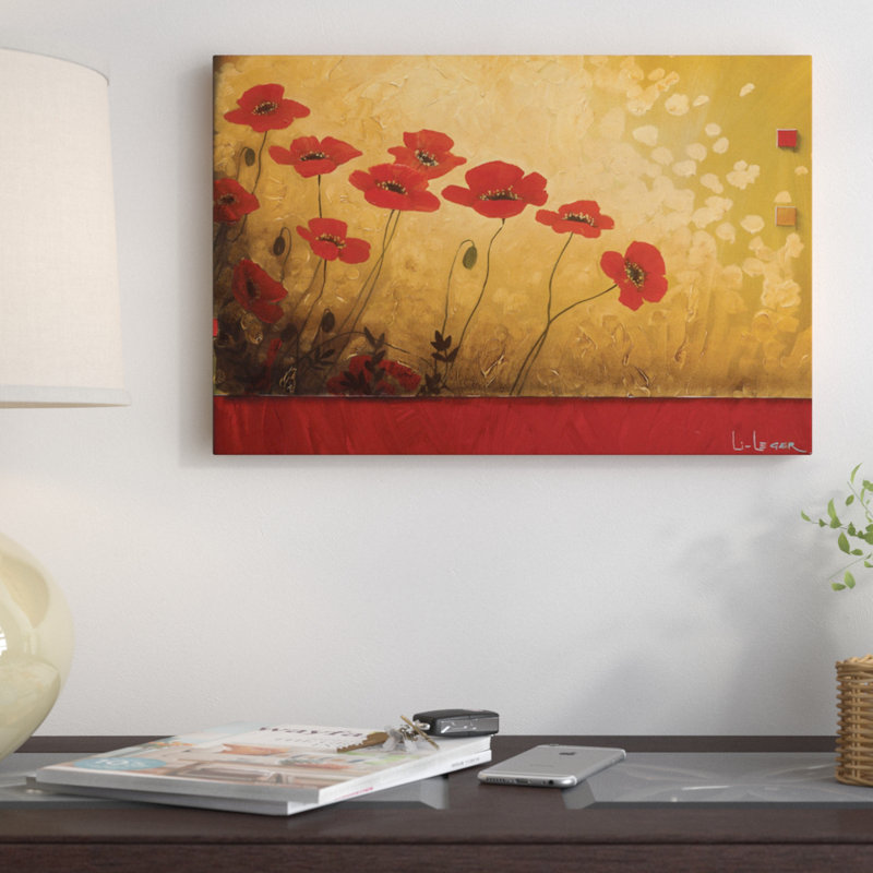 «Walking in Eden», reproduction d'art sur toile tendue, H 18 po x l 26 po x P 1,5 po, Toile avec cadre noir, Pas de tapis