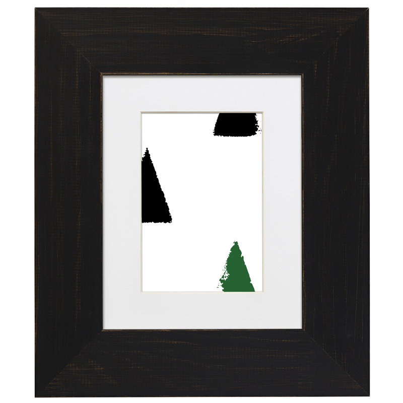Cadre photo simple en bois, Noir anthracite, 8,5 po x 11 po emmêlé à 6 po x 9 po