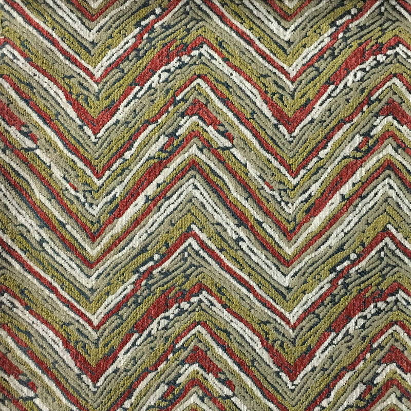 Tissu en chenille épais à motif de chevrons Union-Norwich, Cosmo