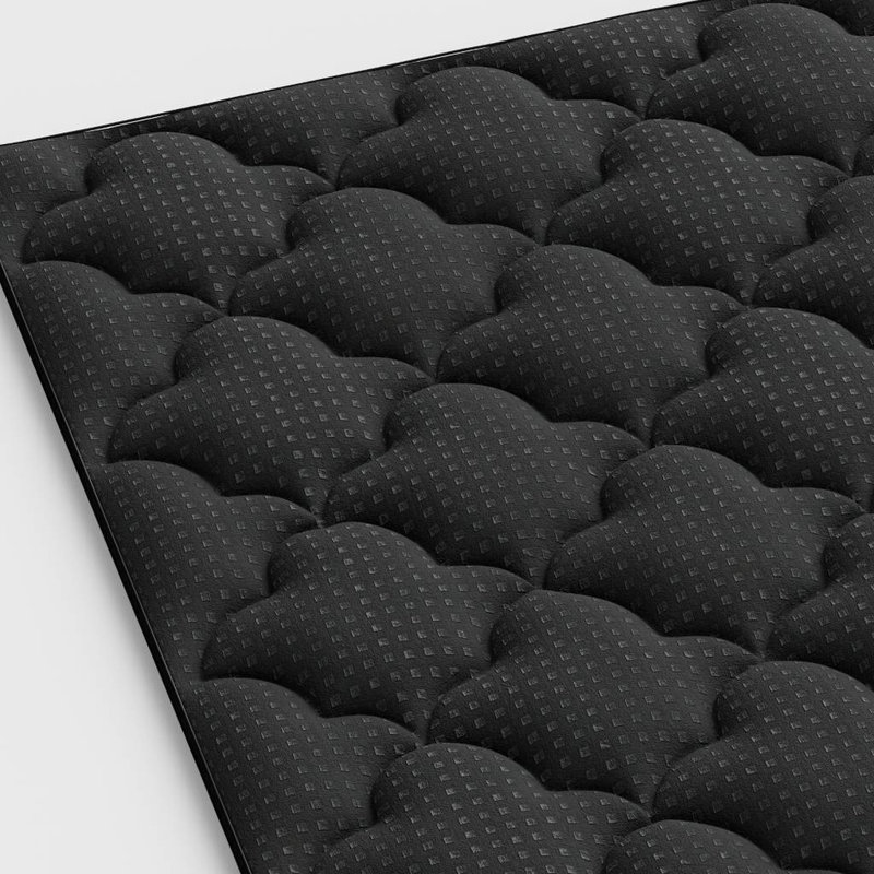 Surmatelas double en coton noir 2 po