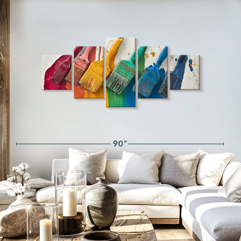 Rainbow Paintbrush, 30" H x 68" W