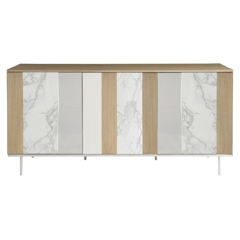Modulum 75'' Brown and White Solid Wood Sideboard