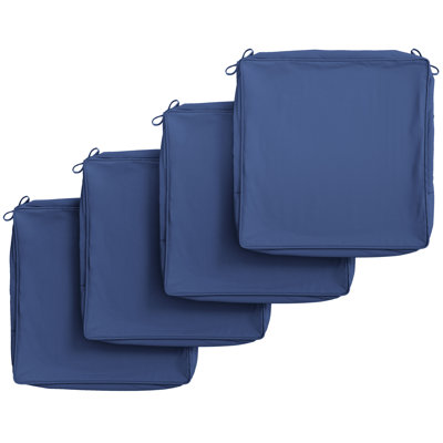 Housse de coussin d'extérieur pour fauteuil de patio antidérapant de 3 po avec poignée de transport portable.