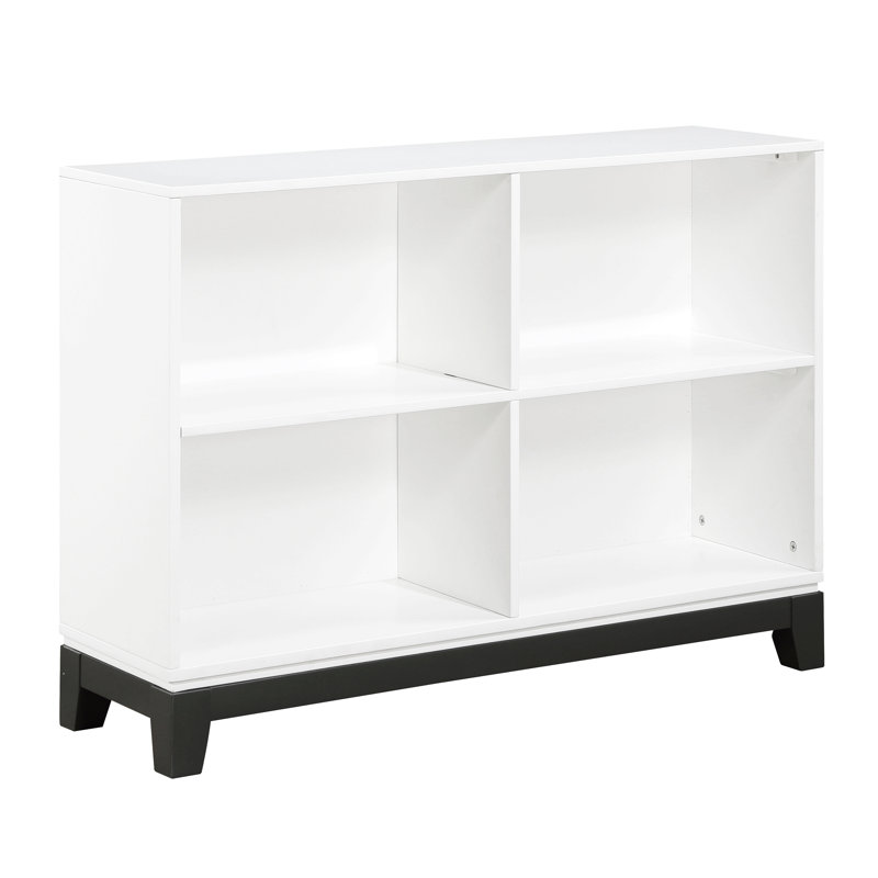 White Finish Bookcase Wooden Furniture 1Pc