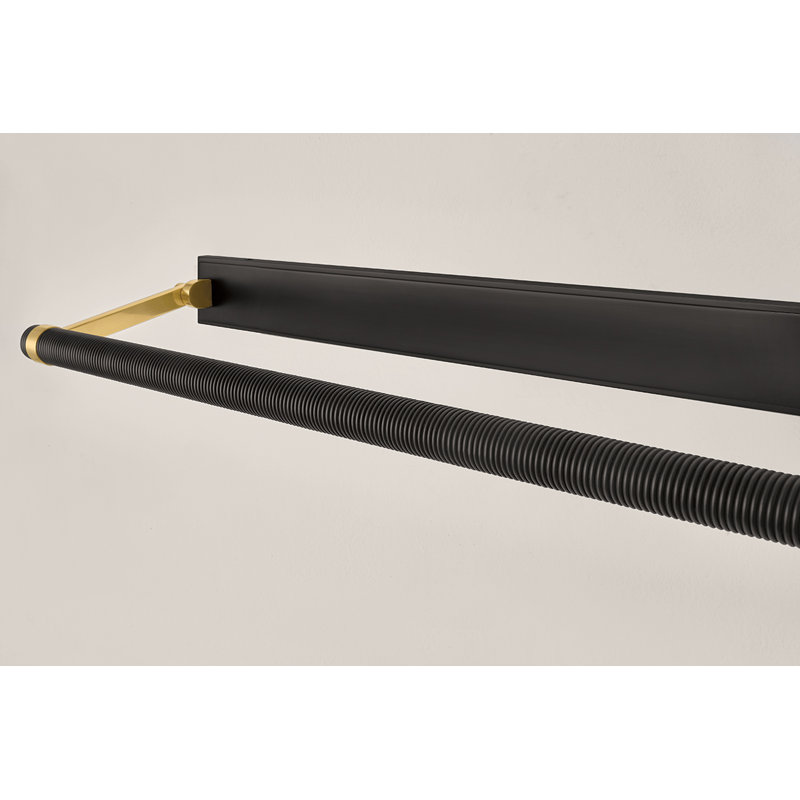 Lampe pour tableau Duell, H 2,75 po x l 30 po x P 30 po, Noir et or