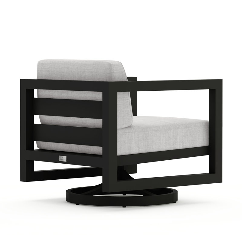 Avion Outdoor Rocker Chair, Black, Cast Silver Sunbrella®