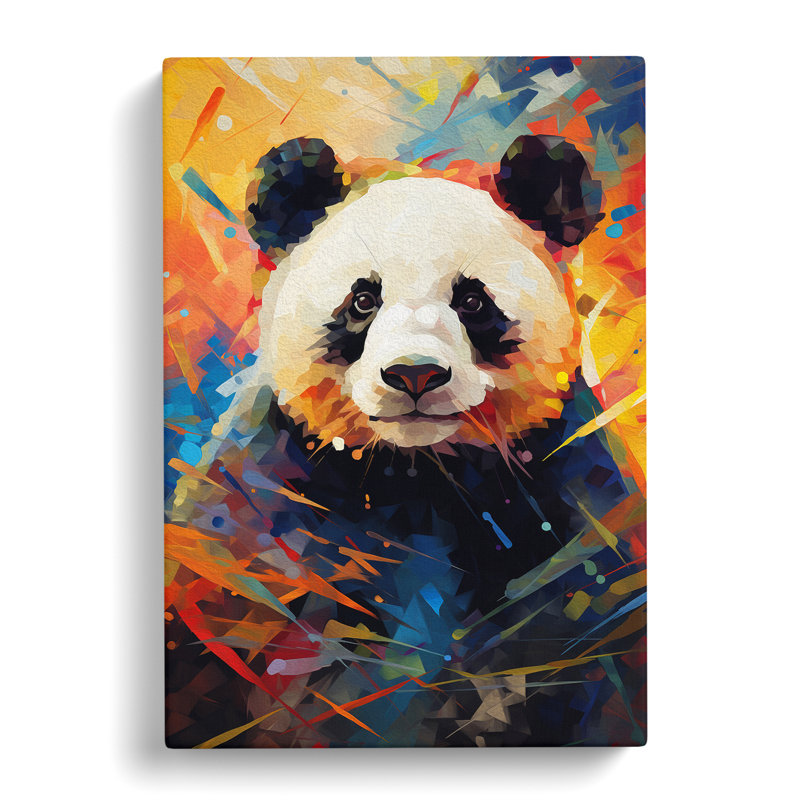 Panda Orphism - Wrapped Canvas, 60cm H x 40cm W x 3cm D