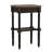 Psomas Rustic Farmhouse Square End Table, Distressed Side Table with Espresso Tray Top & Woven Shelf-1005766002