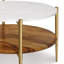 17" White Solid Wood Round End Table