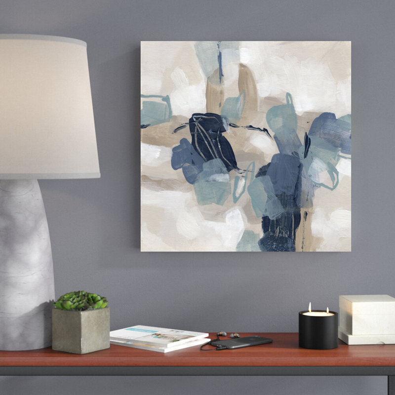 "Blues Chorus II" by June Erica Vess UV-Resistant Mixed Media Painting Print , 20" H x 20" W