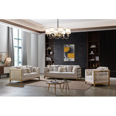 Stelle 3 Piece Living Room Set