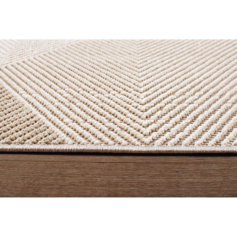 Tapis intérieur / extérieur abstrait Lyndell Resort, Rectangle 3 pi 3 po x 5 pi
